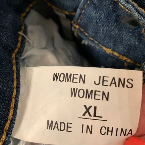 Women’s Classic High Rise Embellishment Pearl Pull On Denim Size XL - Picture 13 of 14